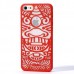 iPhone SE 5 5s - Carved Asura Pattern Matte PC Hard Protective Cover Case - Red